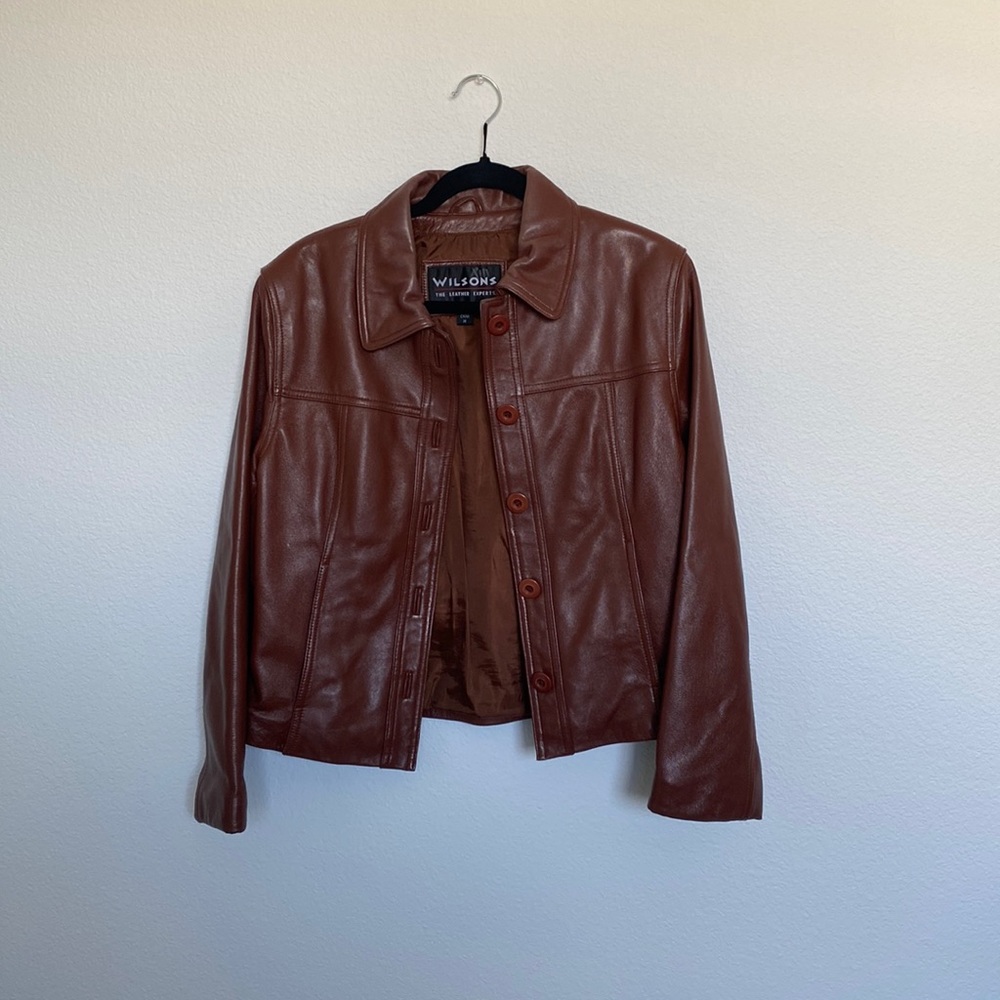 Wilson’s Button Up Leather Jacket - image 1